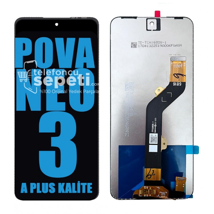 Tecno Pova Neo 3 Ekran Dokunmatik Siyah Çıtasız A Plus Kalite