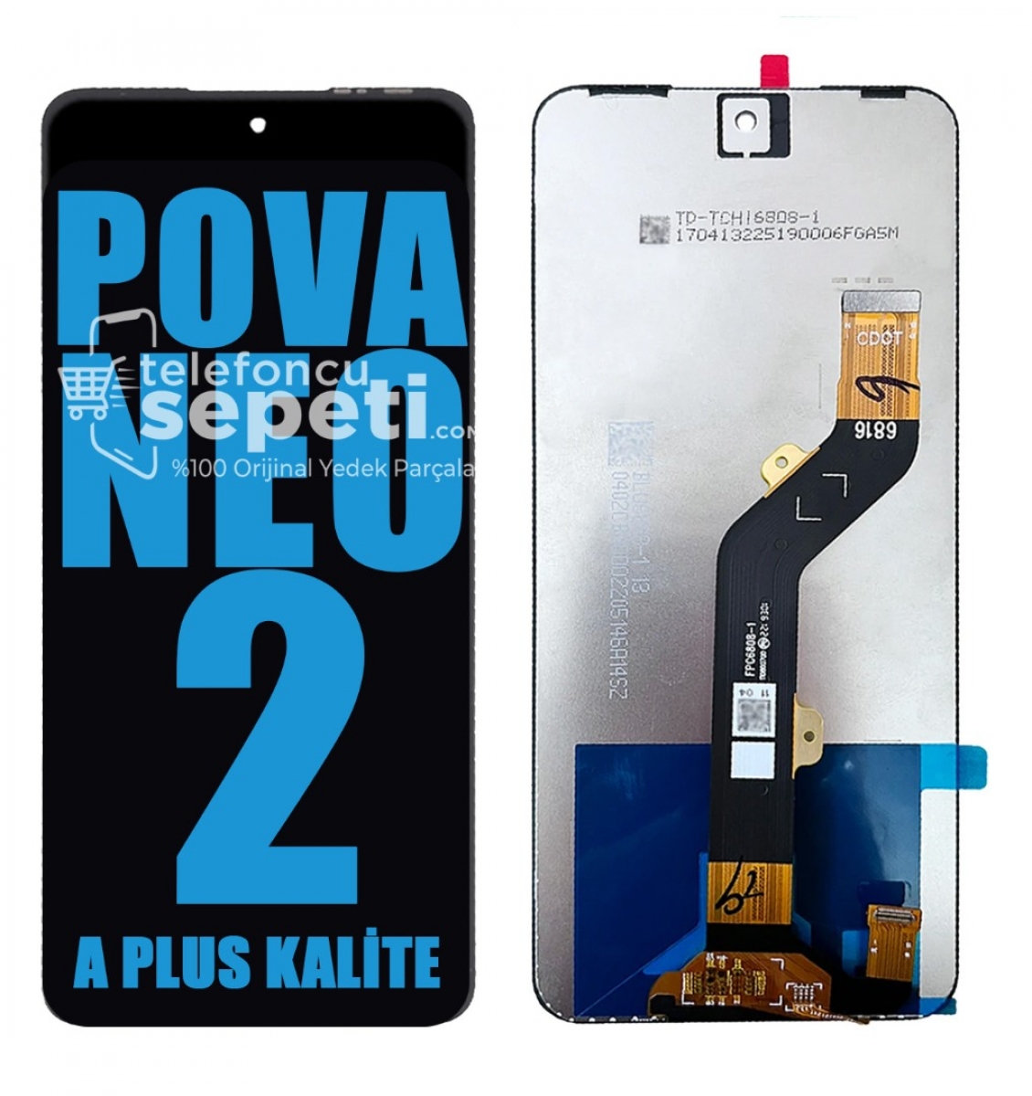 Tecno Pova Neo 2 Ekran Dokunmatik Siyah Çıtasız A Plus Kalite