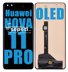 Huawei Nova 11 Pro Ekran Dokunmatik Siyah Çıtasız %100 Oled