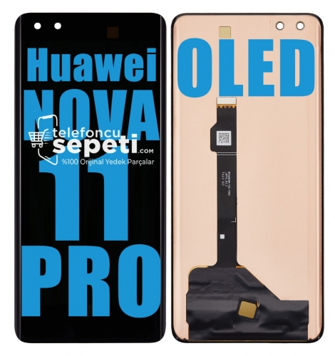 Huawei Nova 11 Pro Ekran Dokunmatik Siyah Çıtasız %100 Oled