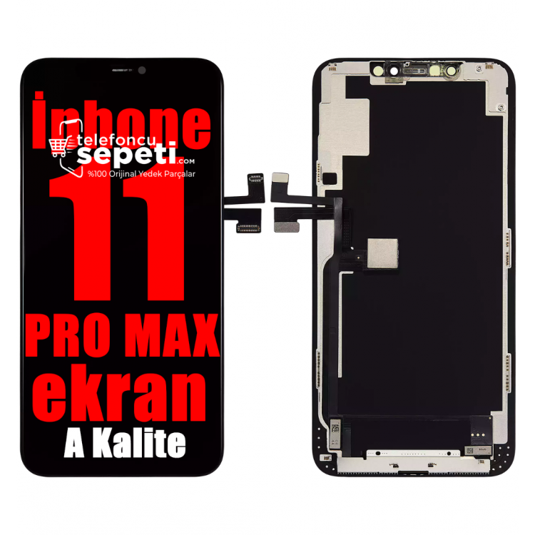 iPhone 11 Pro Max Ekran Dokunmatik Siyah A Kalite