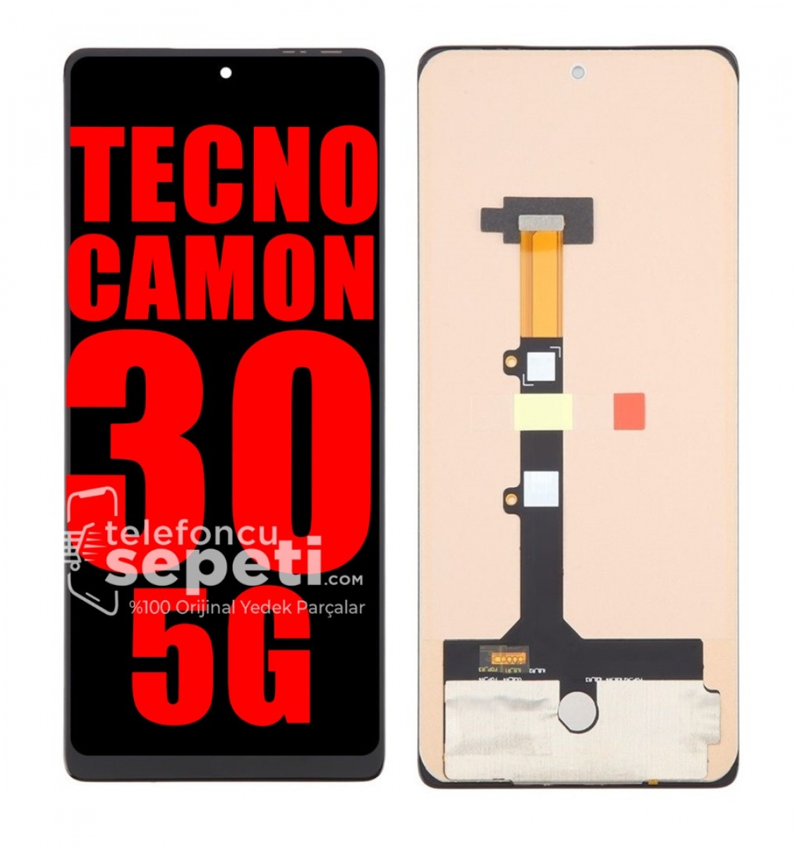 Tecno Camon 30 4g Ekran Dokunmatik Siyah Çıtasız %100 Orijinal