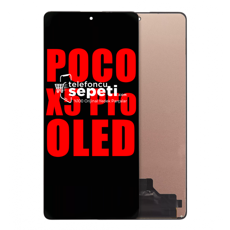 Poco x5 Pro Ekran Dokunmatik Siyah Çıtasız %100 Oled