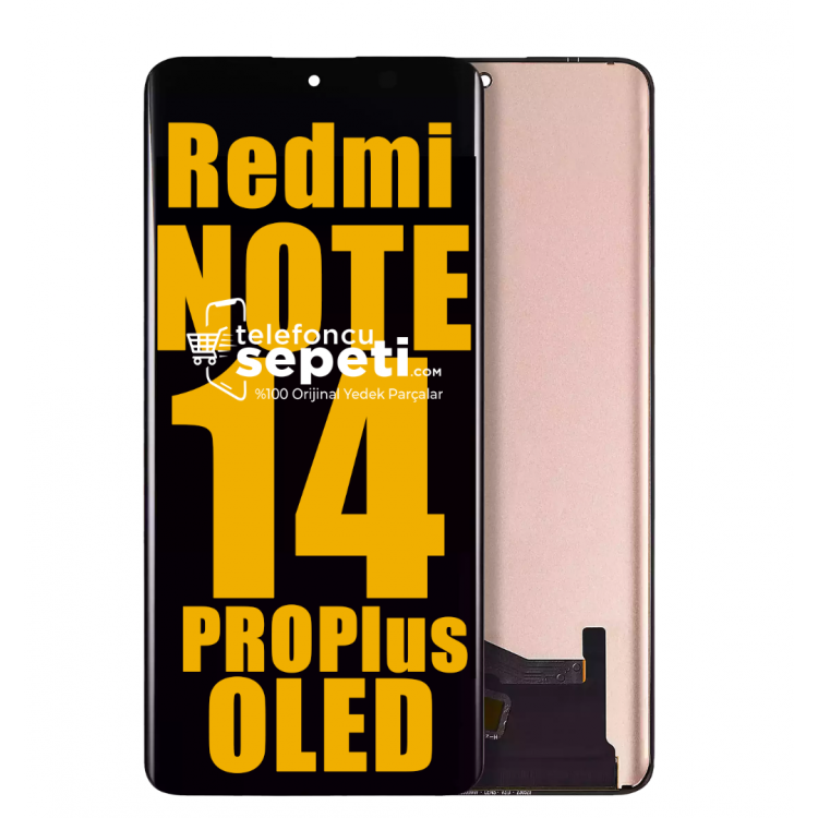 Xiaomi Redmi Note 14 Pro Plus Ekran Dokunmatik Siyah Çıtasız %100 Oled