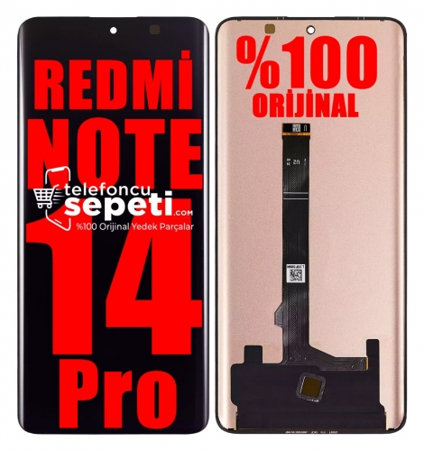 Xiaomi Redmi Note 14 Pro Ekran Dokunmatik Siyah Çıtasız %100 Orijinal