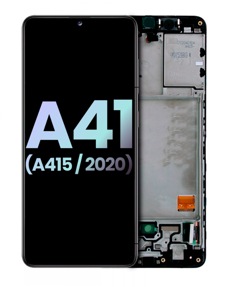 Samsung Galaxy A41 A415 Ekran Dokunmatik Siyah Çıtalı Orjinal %100 Servis Ürün
