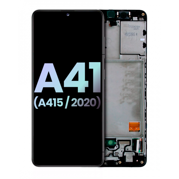 Samsung Galaxy A41 A415 Ekran Dokunmatik Siyah Çıtalı Orjinal %100 Servis Ürün