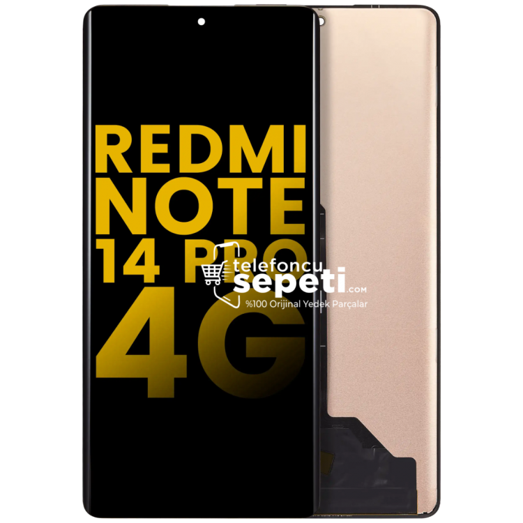 Xiaomi Redmi Note 14 Pro Ekran Dokunmatik Siyah Çıtasız %100 Oled