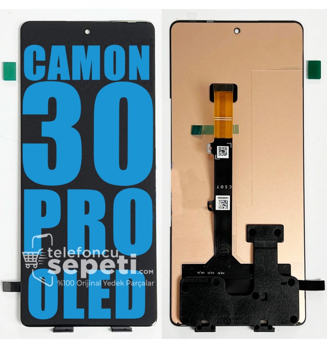 Tecno Camon 30 Pro Ekran Dokunmatik Siyah Çıtasız %100 Oled