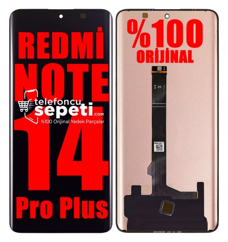 Xiaomi Redmi Note 14 Pro Plus Ekran Dokunmatik Siyah Çıtasız %100 Orijinal
