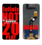İnfinix Hot 20 Play Ekran Dokunmatik Siyah Çıtasız %100 Orijinal