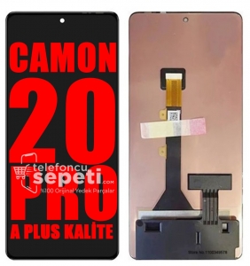 Tecno Camon 20 Pro Ekran Dokunmatik Siyah Çıtasız A Plus Kalite