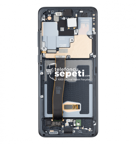 Samsung Galaxy S20 Ultra G988 Ekran Dokunmatik Siyah Çıtalı %100 Oled