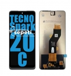 Tecno Spark 20C Ekran Dokunmatik Siyah Çıtasız A Plus Kalite