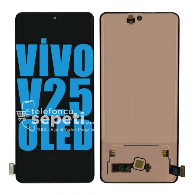 Vivo V25 Ekran Dokunmatik Siyah Çıtasız %100 Oled