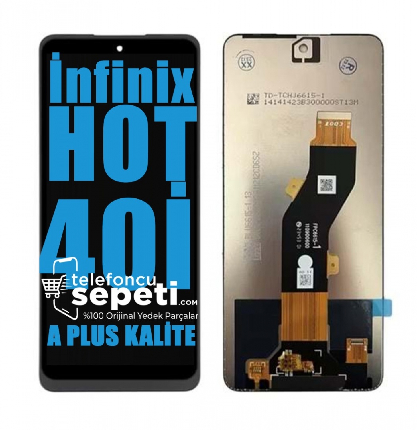 İnfinix Hot 40i Ekran Dokunmatik Siyah Çıtasız A Plus Kalite