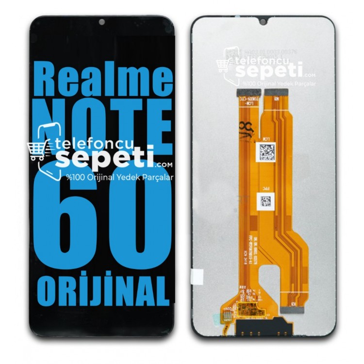 Realme Note 60 Ekran Dokunmatik Siyah Çıtasız %100 Orijinal