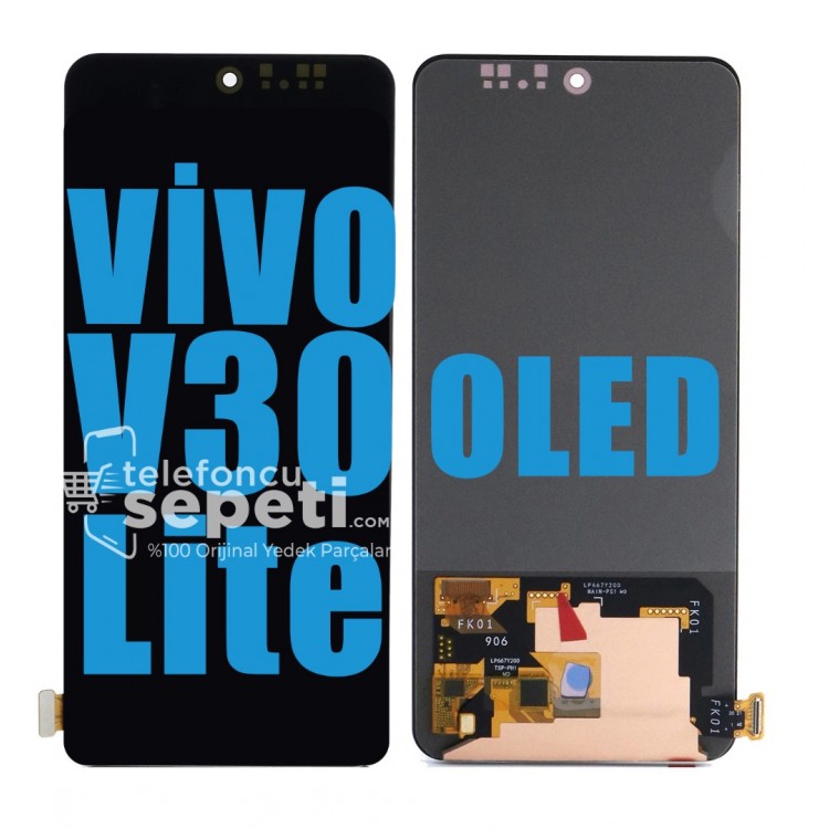 Vivo V30 Lite Ekran Dokunmatik Siyah Çıtasız %100 Oled