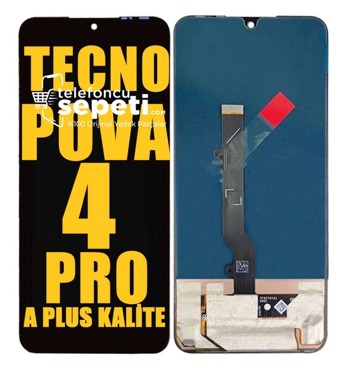 Tecno Pova 4 Pro Ekran Dokunmatik Siyah Çıtasız A Plus Kalite Tecno Pova 4 Pro Ekran Dokunmatik Siyah Çıtasız A Plus Kalite