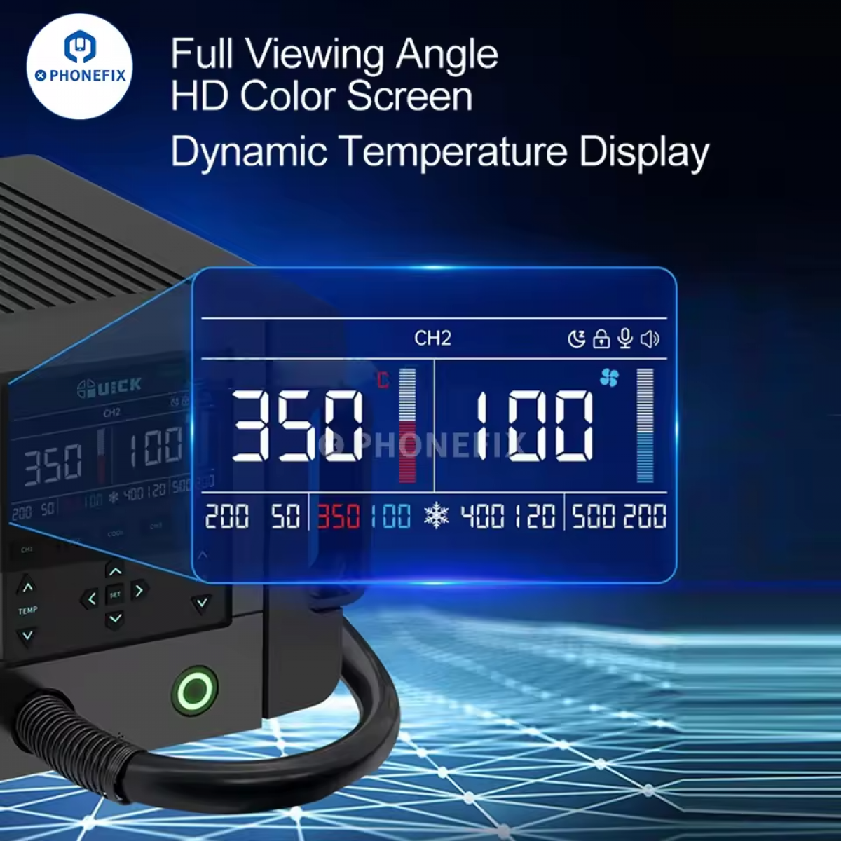 Quick 861 Pro 1300W Akıllı Sıcak Hava Üfleme İstasyonu