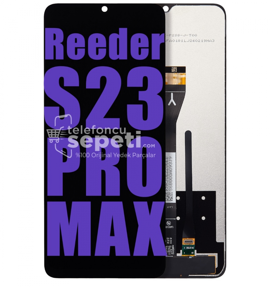 Reeder  S23 Pro Max Ekran Dokunmatik Siyah Çıtasız %100 Orijinal