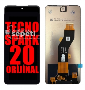 Tecno Spark 20 Ekran Dokunmatik Siyah Çıtasız %100 Orijinal