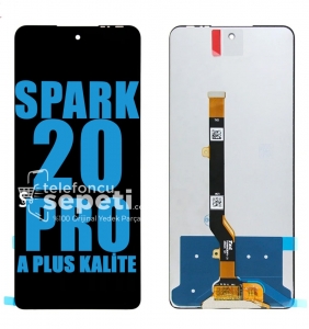 Tecno Spark 20 Pro Ekran Dokunmatik Siyah Çıtasız A Plus Kalite