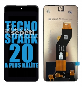 Tecno Spark 20 Ekran Dokunmatik Siyah Çıtasız A Plus Kalite