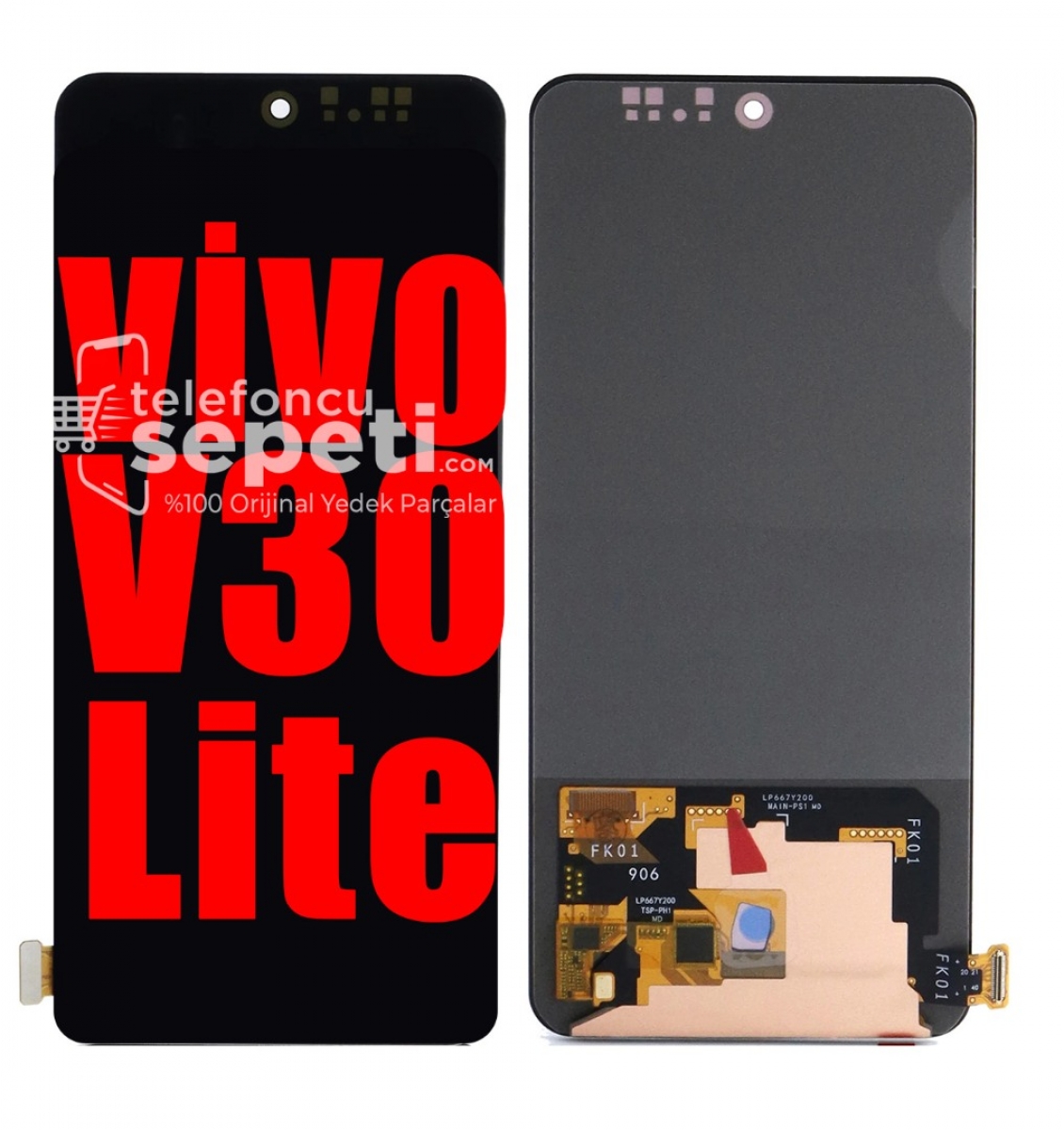 Vivo V30 Lite Ekran Dokunmatik Siyah Çıtasız %100 Orijinal