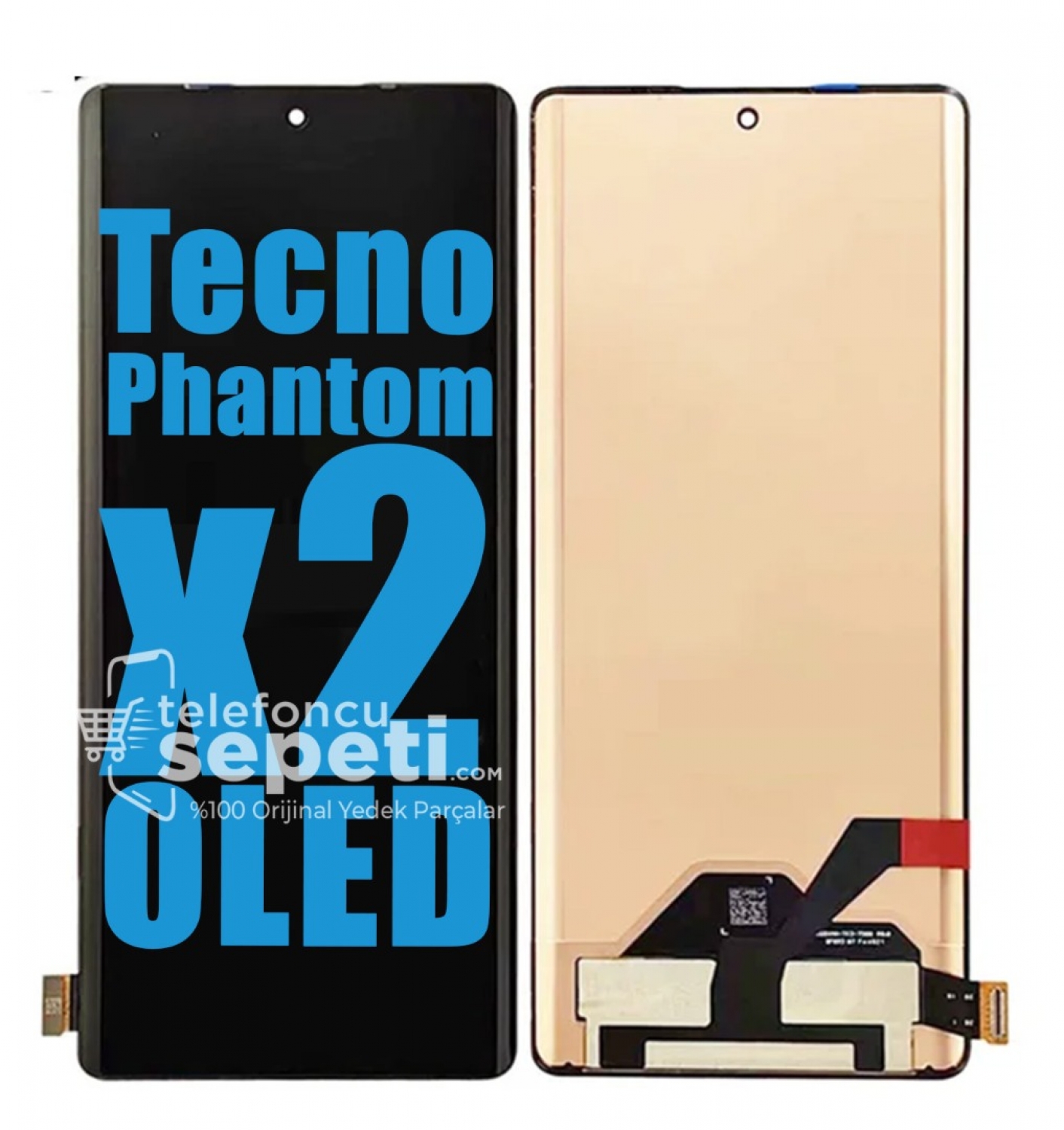 Tecno Phantom x2 Ekran Dokunmatik Siyah Çıtasız %100 Oled