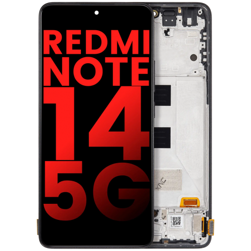 Xiaomi Redmi Note 14 4G Ekran Dokunmatik Siyah Çıtalı Orijinal