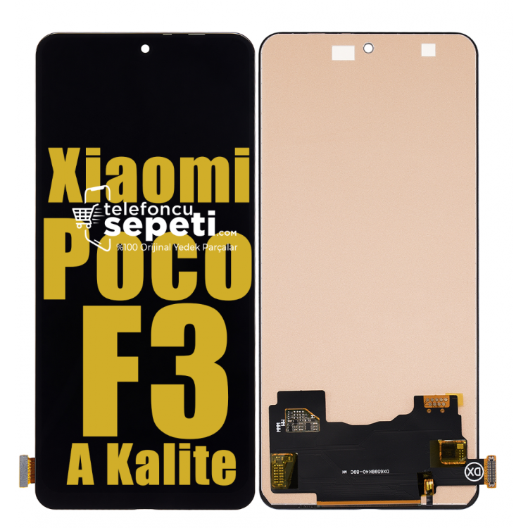 Xiaomi Poco F3 Ekran Dokunmatik Siyah Çıtasız A Plus Kalite