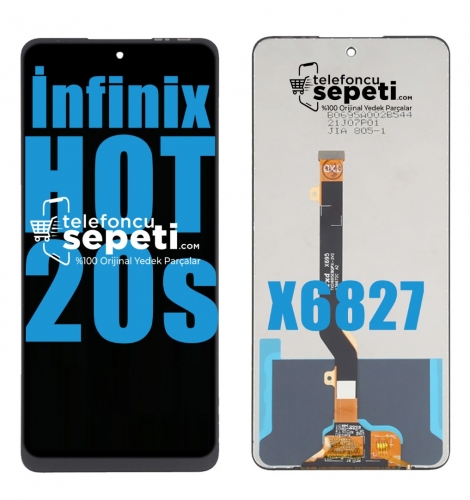 İnfinix Hot 20s Ekran Dokunmatik Siyah Çıtasız A Plus Kalite
