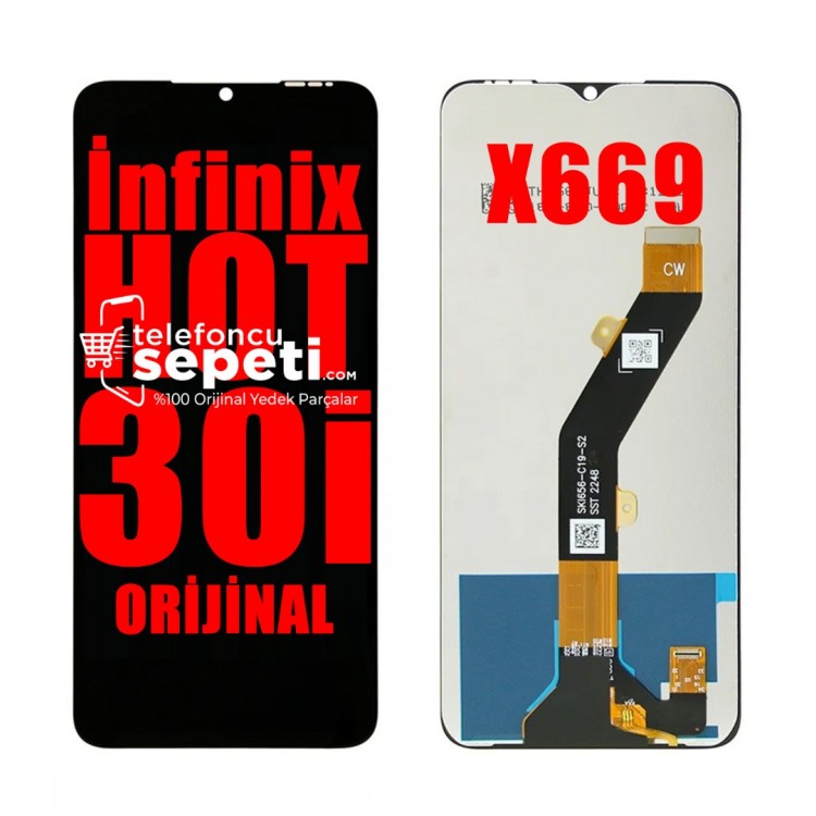 İnfinix Hot 30i Ekran Dokunmatik Siyah Çıtasız %100 Orijinal