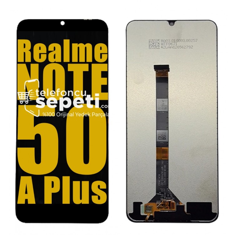 Realme Note 50 Ekran Dokunmatik Siyah Çıtasız A Plus Kalite