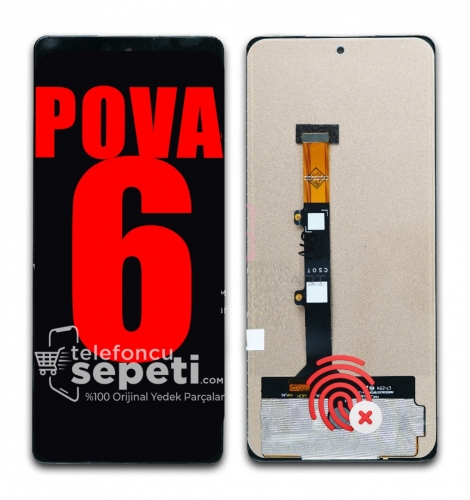 Tecno Pova 6 Ekran Dokunmatik Siyah Çıtasız A Plus Kalite