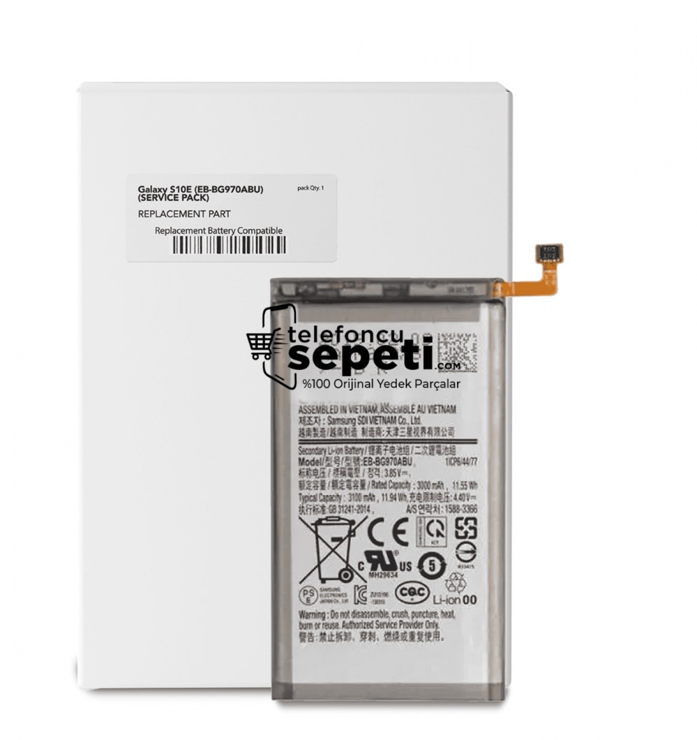 Samsung Galaxy S10e G970 Batarya Pil Orjinal Orjinal Servis EB-BG970ABU