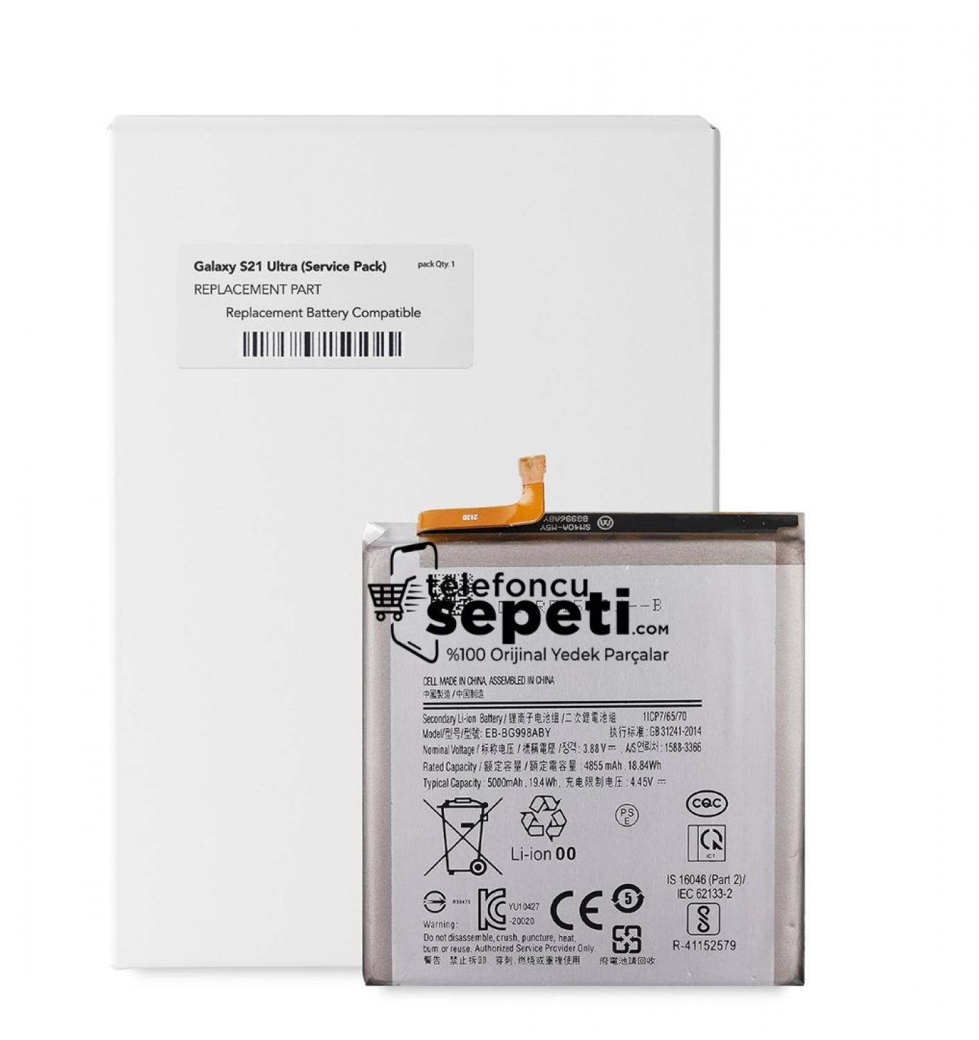 Samsung Galaxy S21 Ultra 5G SM-G998B Batarya Pil Orijinal