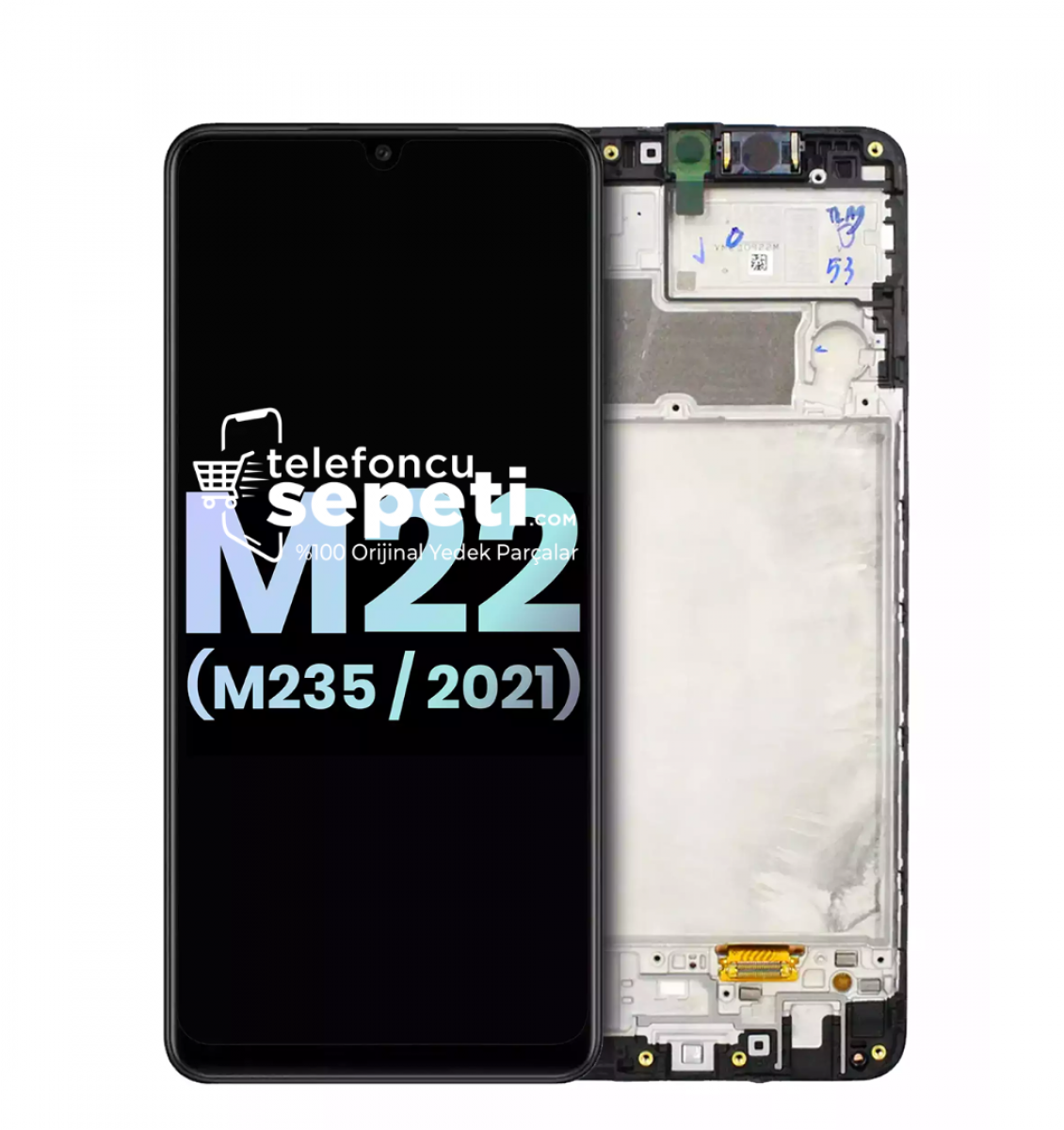 Samsung Galaxy M22 M225 Ekran Dokunmatik Siyah Çıtasız Oled Samsung Galaxy M22 M225 Ekran Dokunmatik Siyah Çıtasız Oled