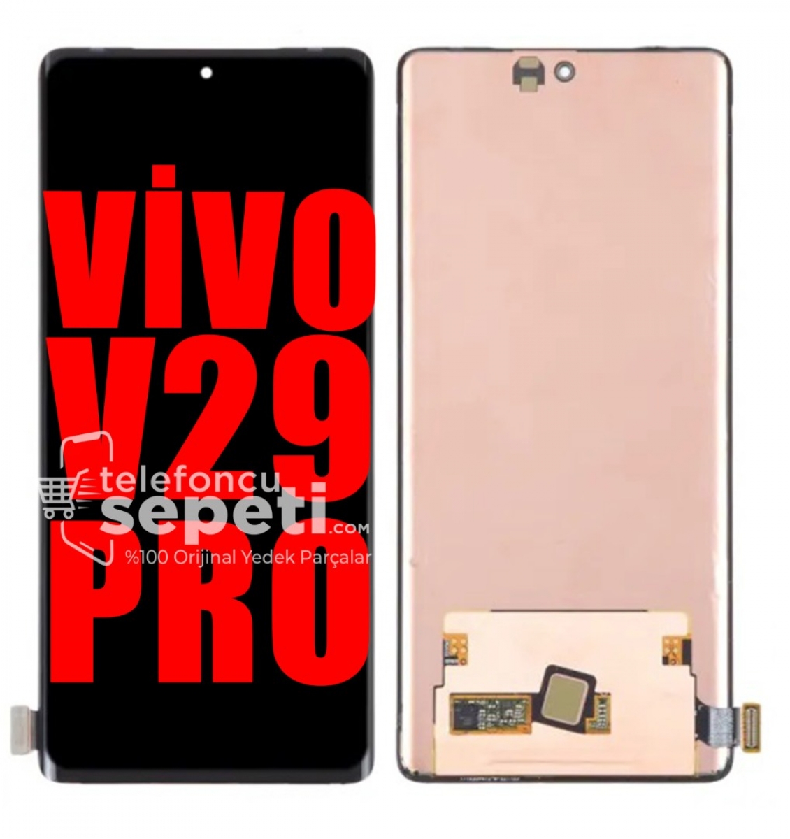 Vivo V29 Pro Ekran Dokunmatik Siyah Çıtasız %100 Orijinal