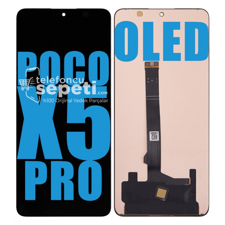 Poco x5 Pro Ekran Dokunmatik Siyah Çıtasız %100 Oled