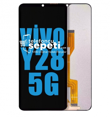 Vivo Y28 5G Ekran Dokunmatik Siyah Çıtasız %100 Orijinal