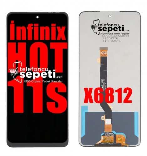 İnfinix Hot 11s Ekran Dokunmatik Siyah Çıtasız %100 Orijinal