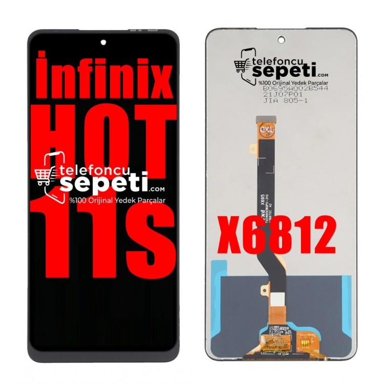 İnfinix Hot 11s Ekran Dokunmatik Siyah Çıtasız %100 Orijinal