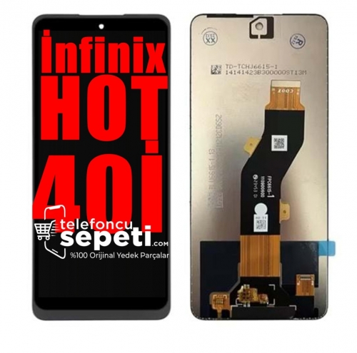 İnfinix Hot 40i Ekran Dokunmatik Siyah Çıtasız %100 Orijinal