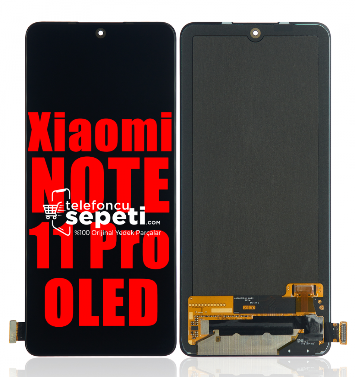 Xiaomi Redmi Note 11 Pro Ekran Dokunmatik Siyah Çıtasız %100 Oled