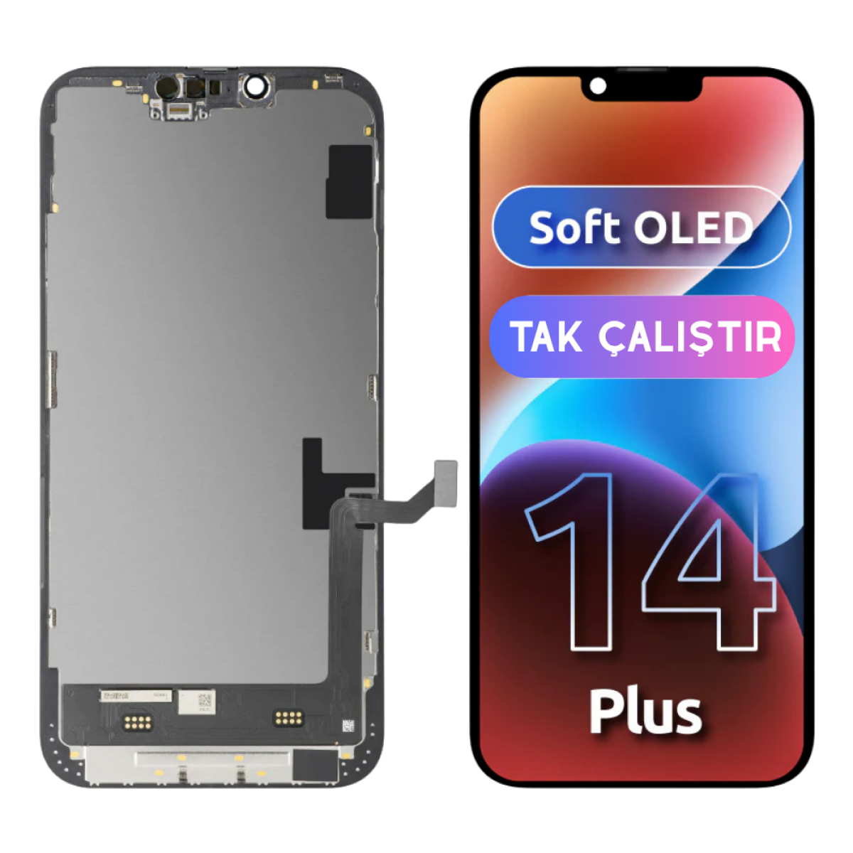İphone 14 Plus için Soft Oled Ekran Dokunmatik Tak Çalıştır Ekran