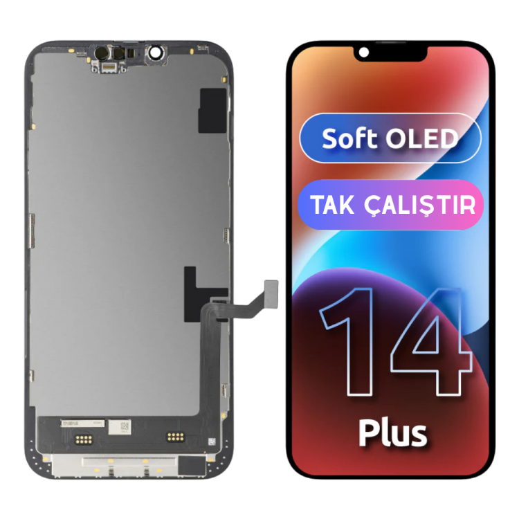 İphone 14 Plus için Soft Oled Ekran Dokunmatik Tak Çalıştır Ekran