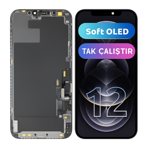İphone 12 Pro için Ekran Dokunmatik Soft Oled Tak Çalıştır Ekran
