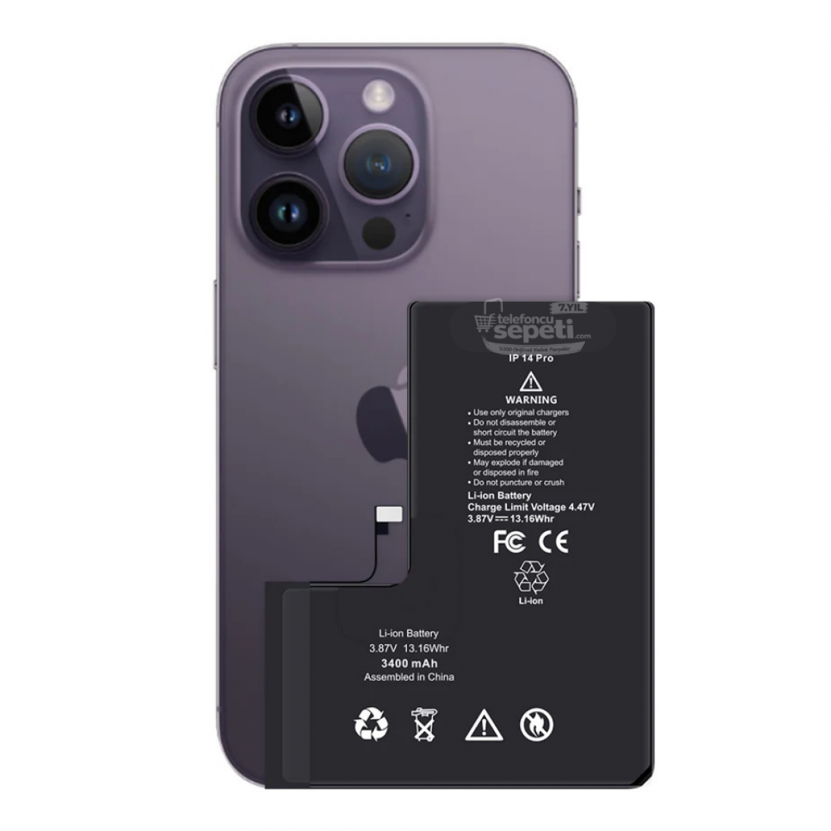 Apple iphone 14 Pro Servis Batarya Pil Orijinal Ürün ( Ayarlarda Orijinal Yazar)